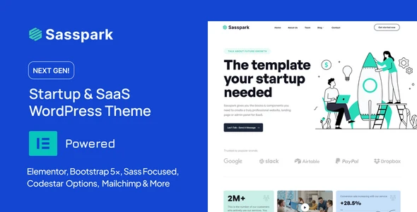 Sasspark – Startup WordPress Theme