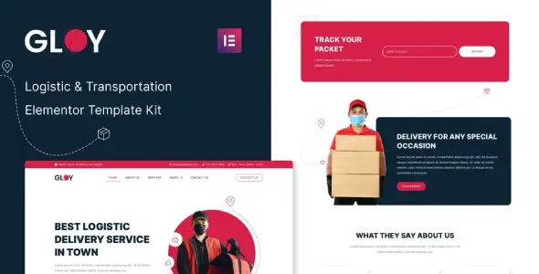 Gloy – Logistic & Transportation Delivery Elementor Template Kit