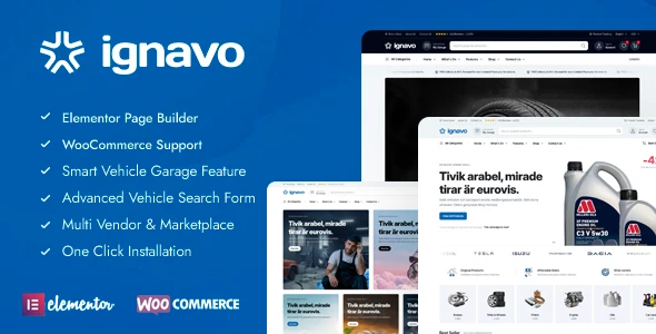Ignavo – Auto Parts WooCommerce Theme